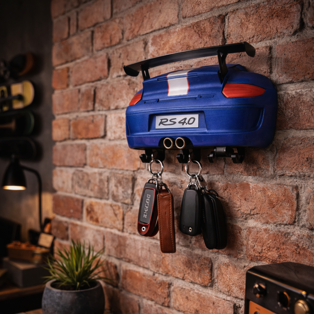 Porta Chaves de Parede Porsche 911 GT3 RS | Organizador Automotivo Premium
