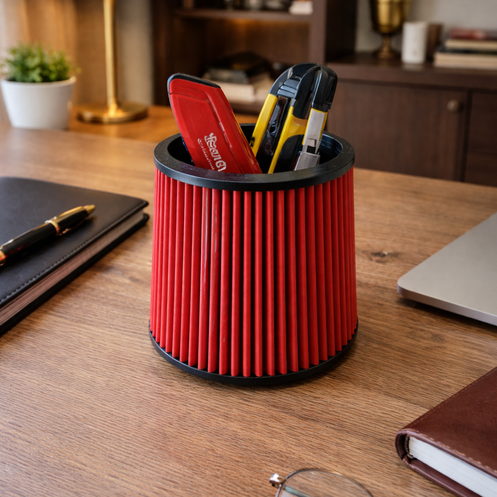 Porta Canetas Filtro de Ar Decoração Automotiva Escritorio
