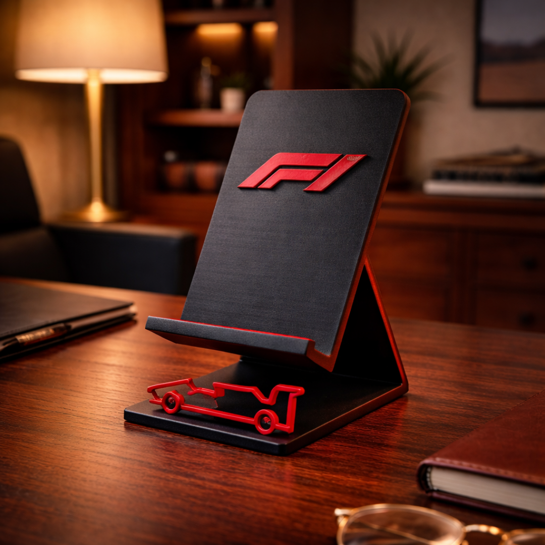 Suporte de Celular Fórmula 1 — Velocidade no Seu Setup