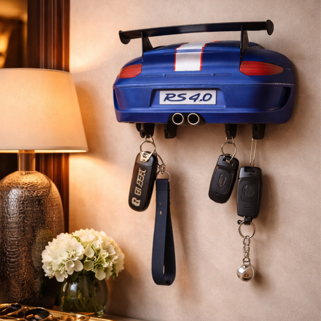 Porta Chaves de Parede Porsche 911 GT3 RS | Organizador Automotivo Premium