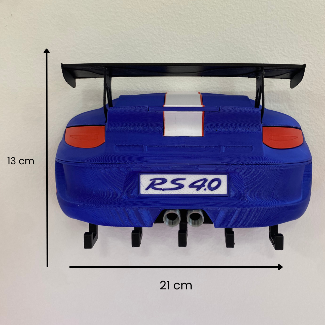 Porta Chaves de Parede Porsche 911 GT3 RS | Organizador Automotivo Premium